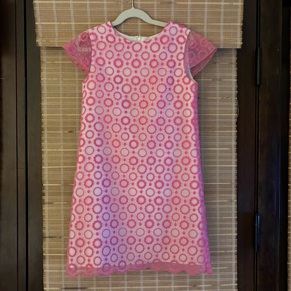 Florence Eiseman Girls Pink and White Dress